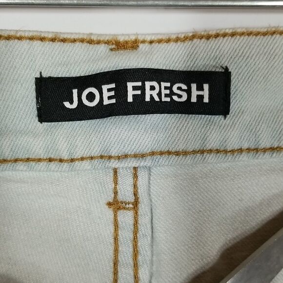 Joe Fresh Hi Rise Crop Jeans Size 29 5 Pocket Front Button With Zipper Soft Blue - Picture 8 of 8